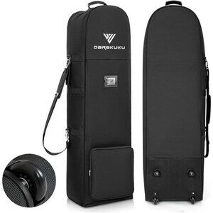 Golf Travel Bags for Airlines with Adjustable Support Rod and Detachable Strap
